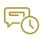 Icon of communication and time for a remodeling project