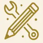 Custom design solutions for remodeling icon